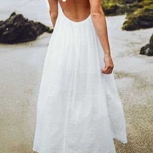 CUPSHE white halter dress!